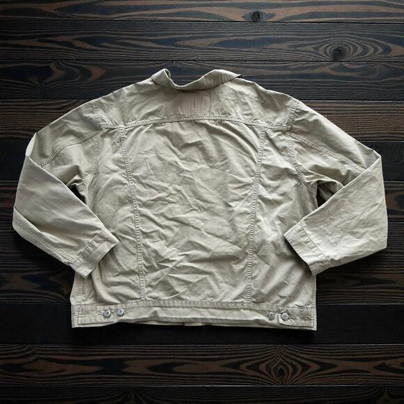 Vintage Y2K GAP Blue Jeans Cotton Trucker Jacket Men's Size XXL – Khaki Tan - Picture 6 of 11